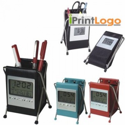 DESK PEN HOLDER CLOCK-IGT-7443